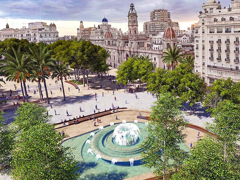 Nieuwe plannen voor Plaza de Ayuntamiento Valencia